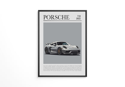 Porsche Cayman 718 Illustration