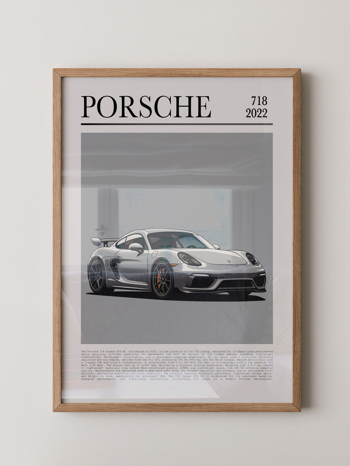 Porsche Cayman 718 Illustration