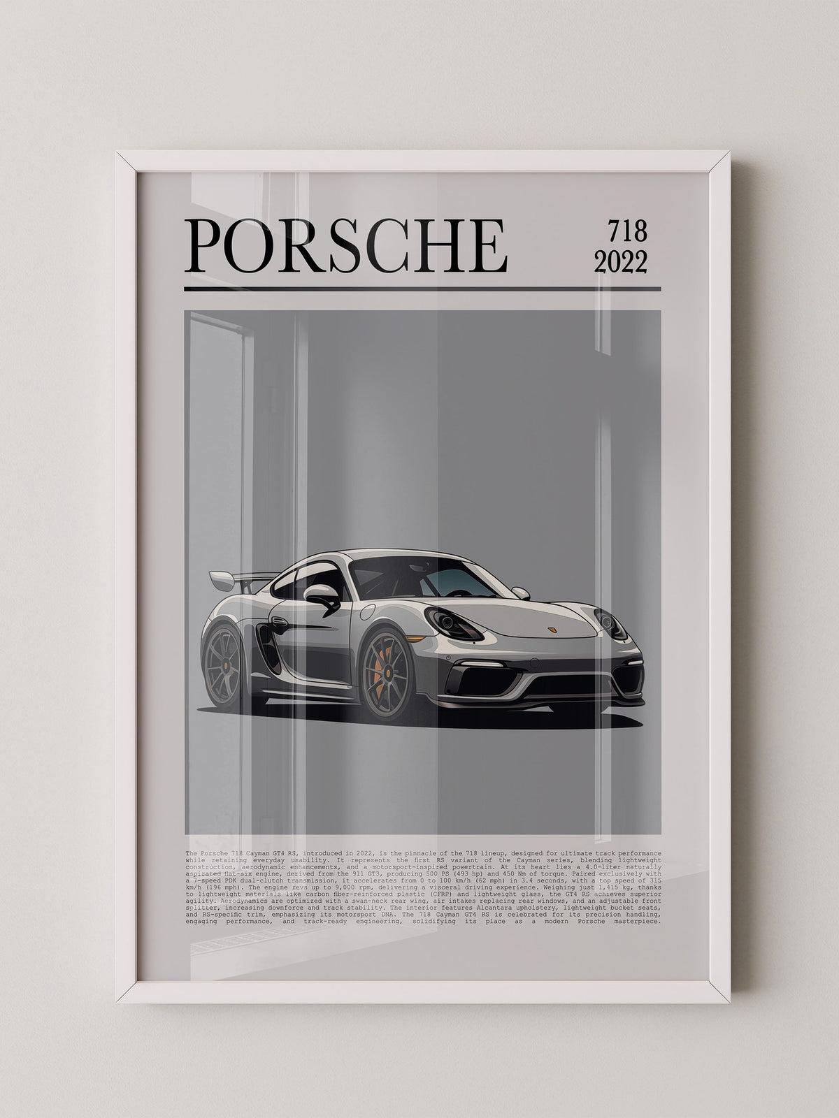 Porsche Cayman 718 Illustration