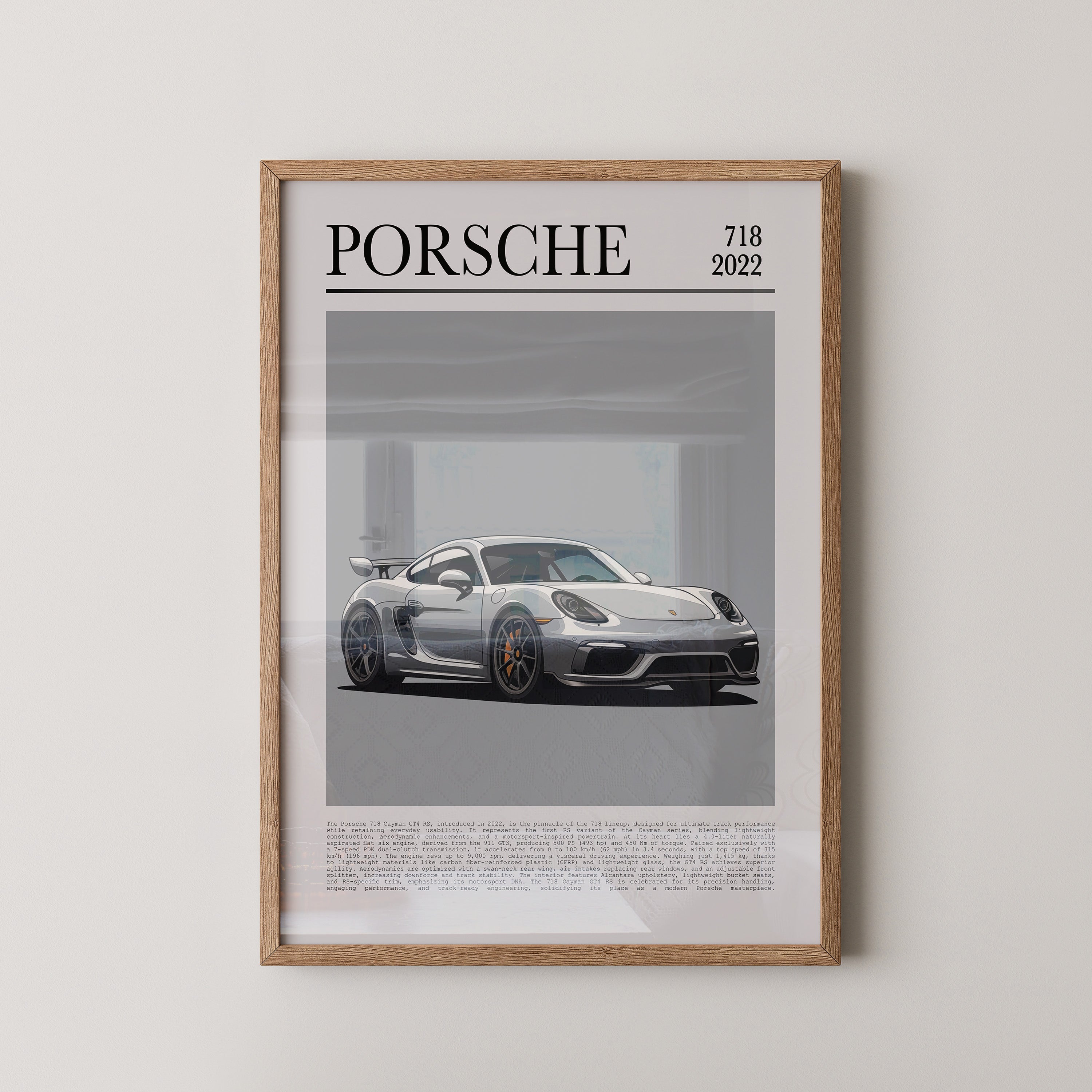 Porsche Cayman 718 Illustration