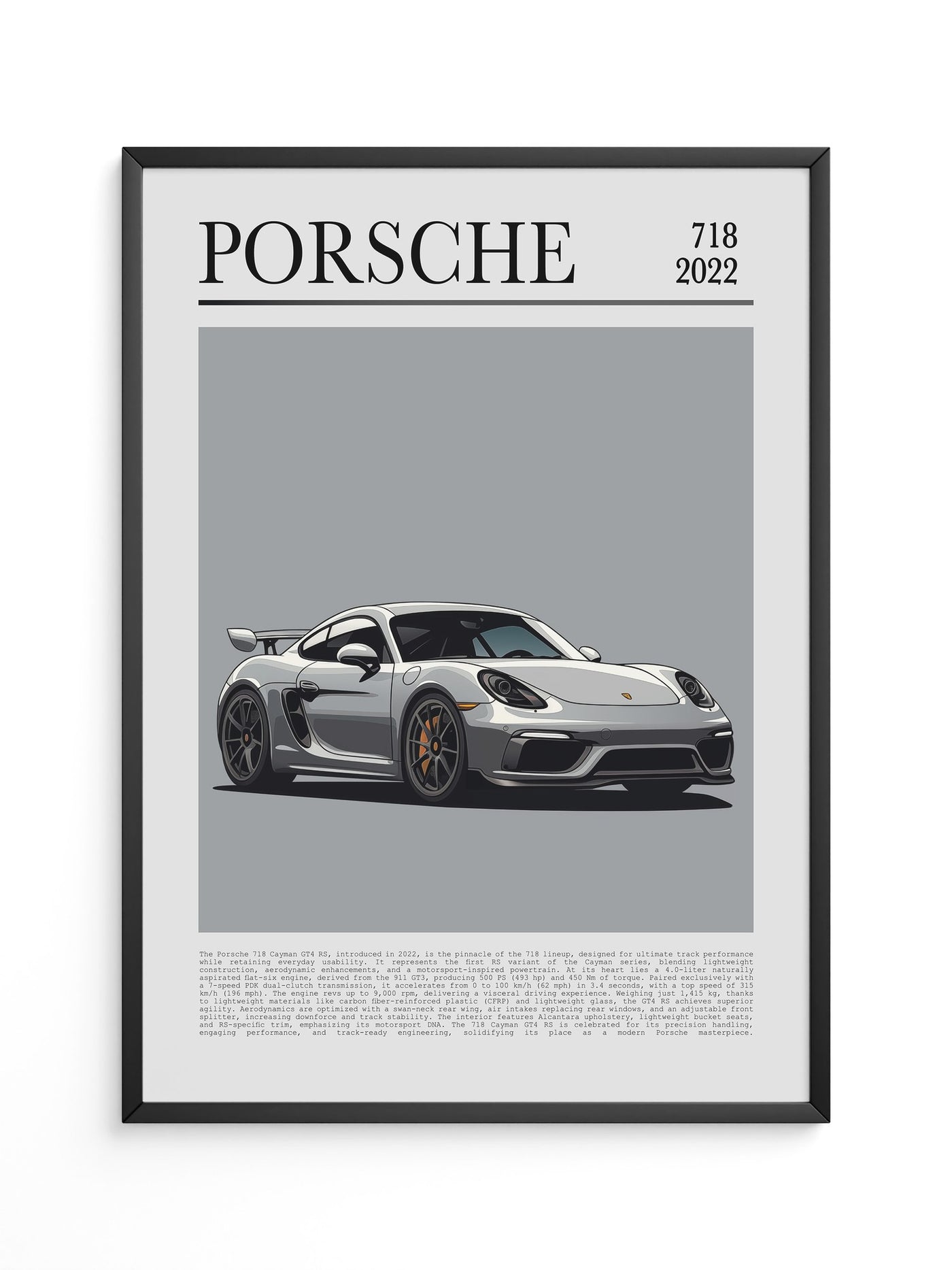 Porsche Cayman 718 Illustration