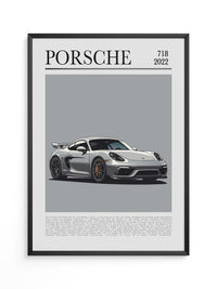 Porsche Cayman 718 Illustration