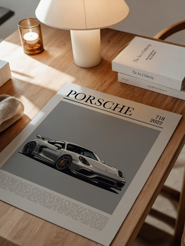 Porsche Cayman 718 Illustration
