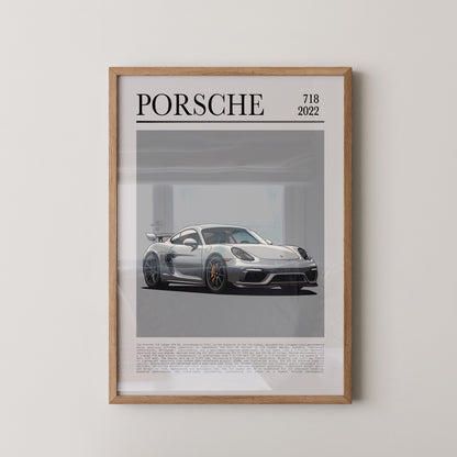 Porsche Cayman 718 Illustration