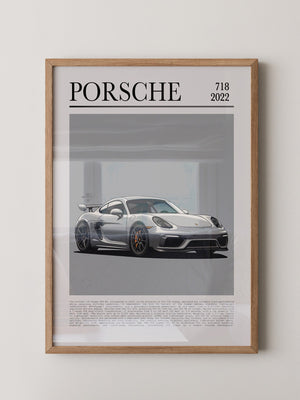 Porsche Cayman 718 Illustration