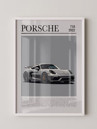 Porsche Cayman 718 Illustration