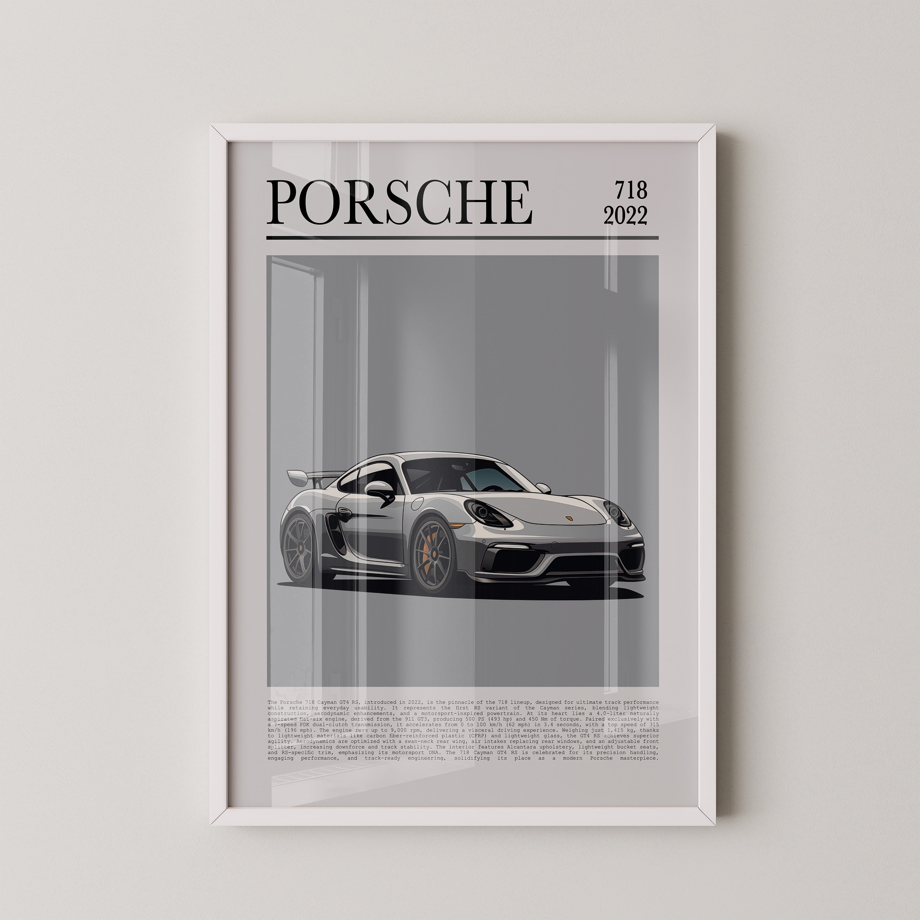 Porsche Cayman 718 Illustration