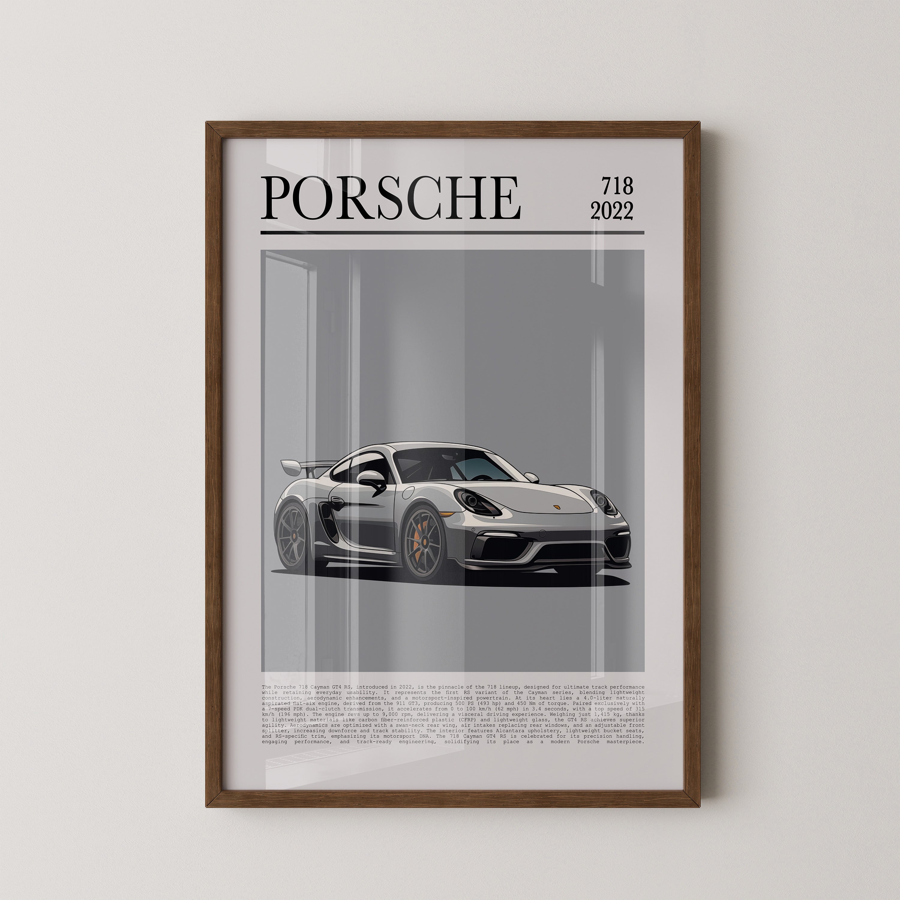 Porsche Cayman 718 Illustration