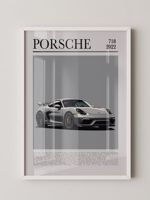 Porsche Cayman 718 Illustration