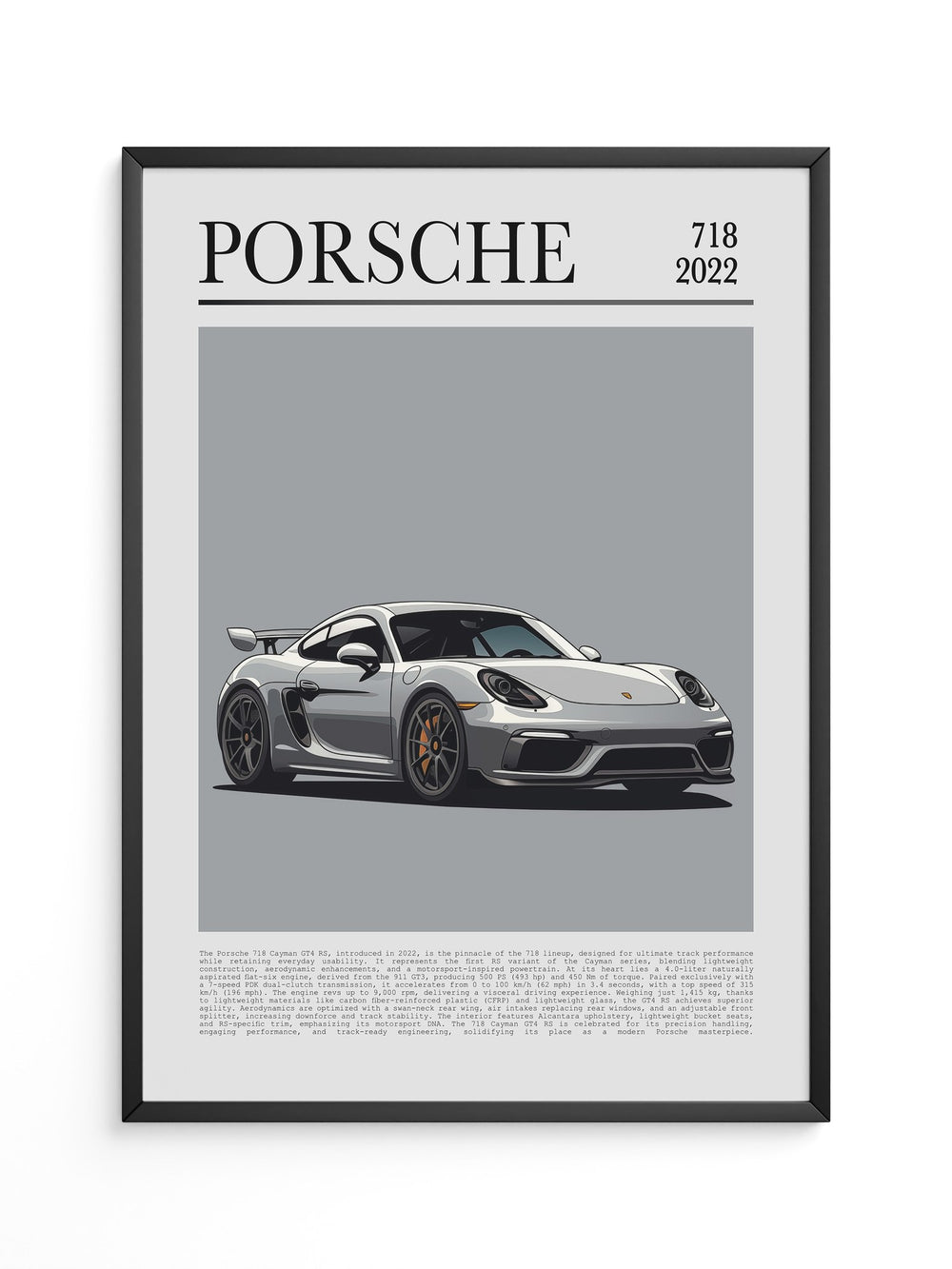 Porsche Cayman 718 Illustration