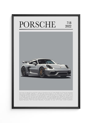 Porsche Cayman 718 Illustration