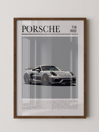 Porsche Cayman 718 Illustration