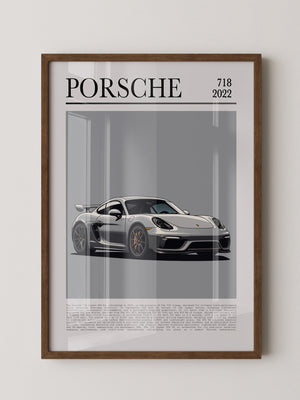 Porsche Cayman 718 Illustration