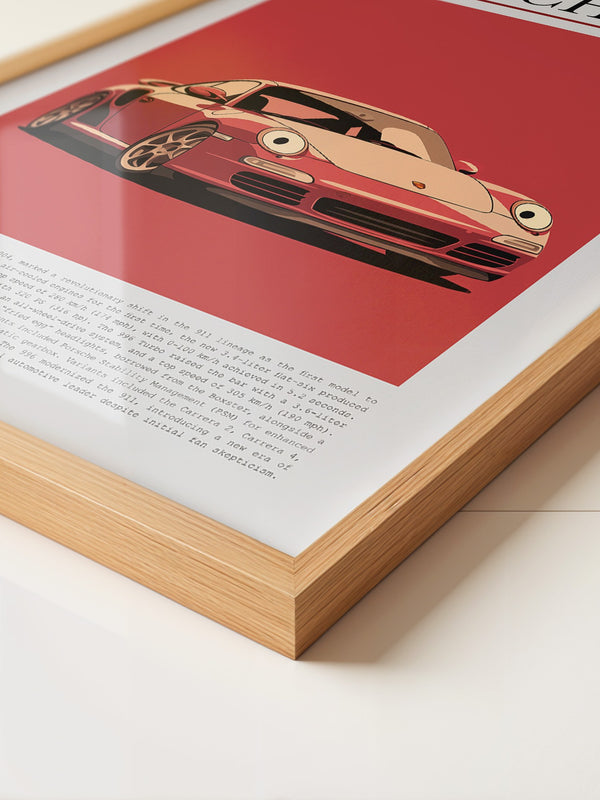 Porsche 911 Rot Cartoonstil