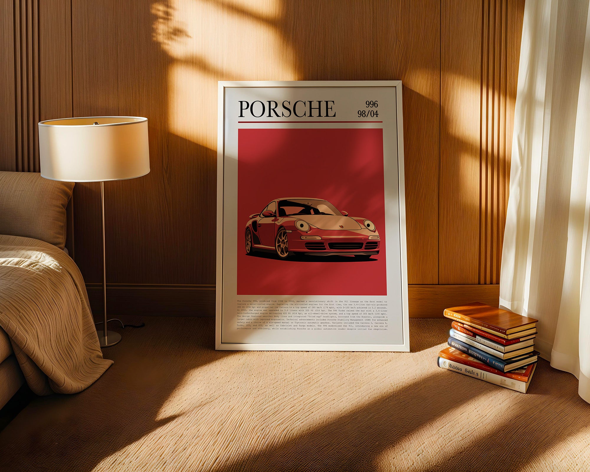 Porsche 911 Rot Cartoonstil