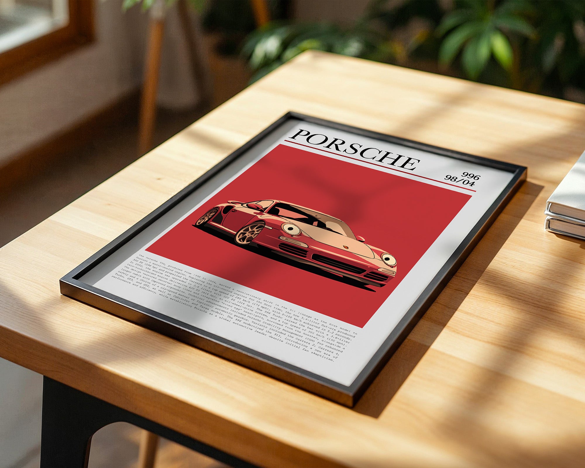 Porsche 911 Rot Cartoonstil