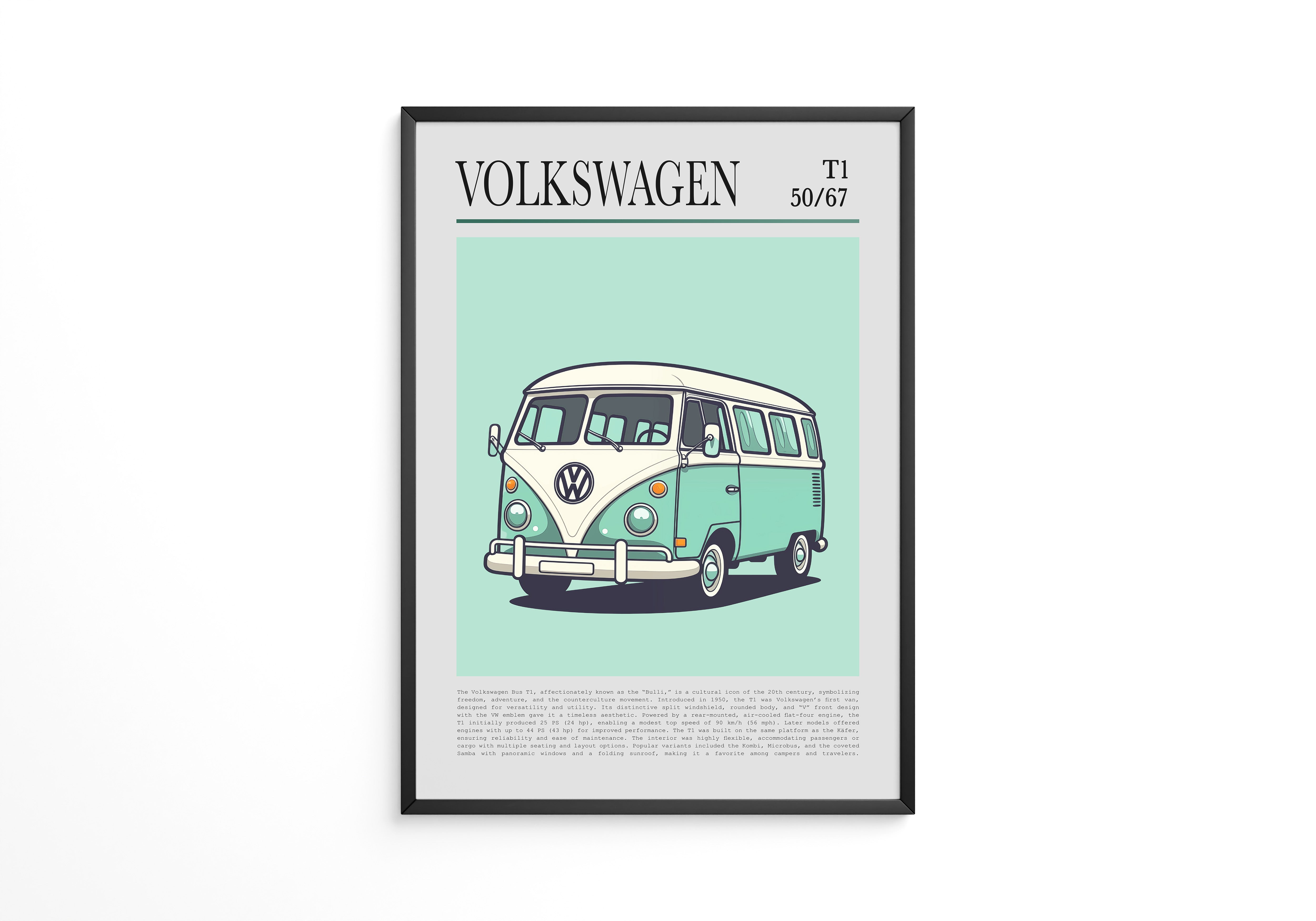 VW Bulli Illustration Retro