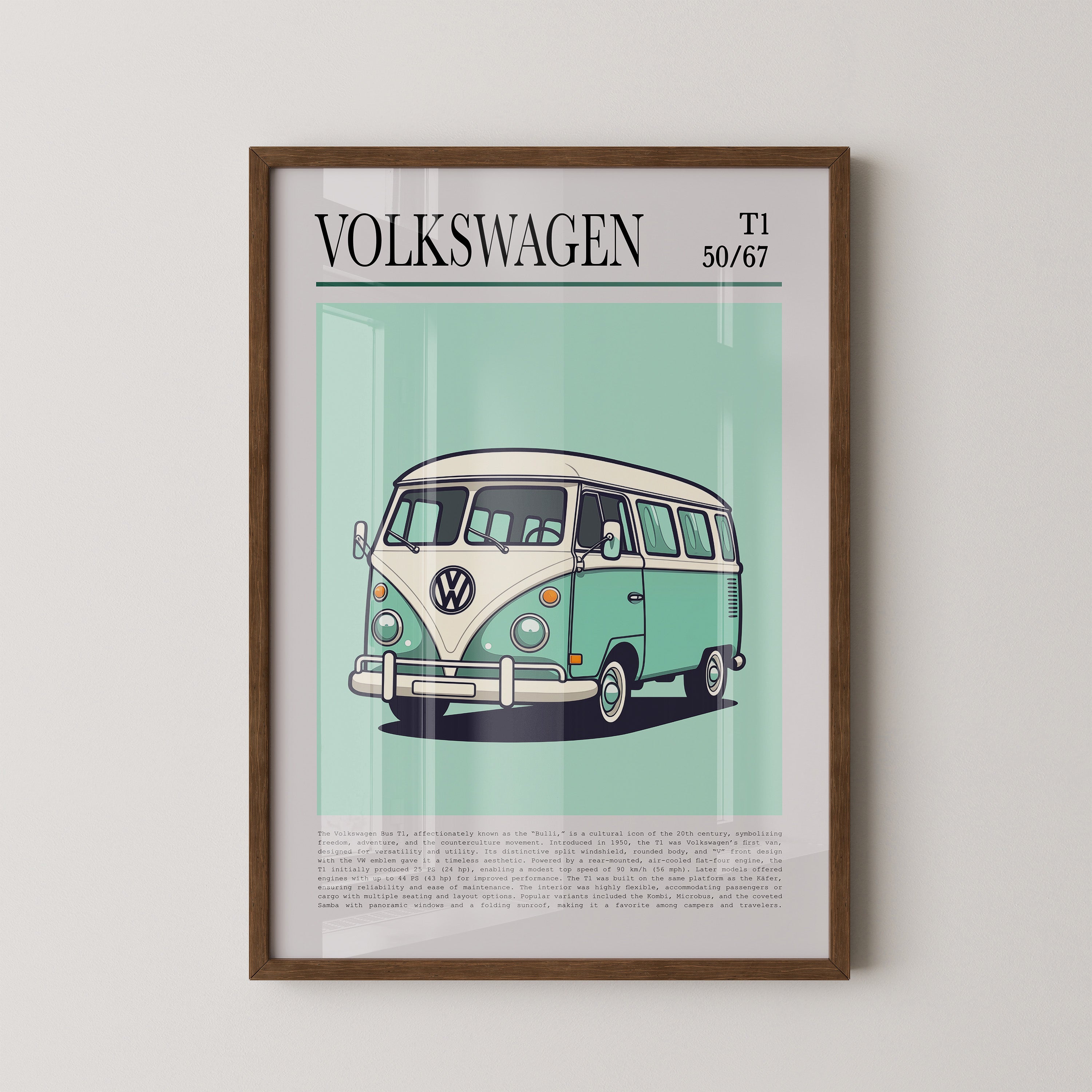 VW Bulli Illustration Retro