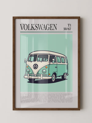 VW Bulli Illustration Retro