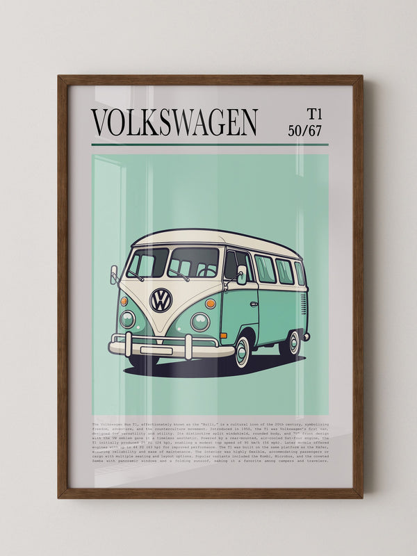 VW Bulli Illustration Retro
