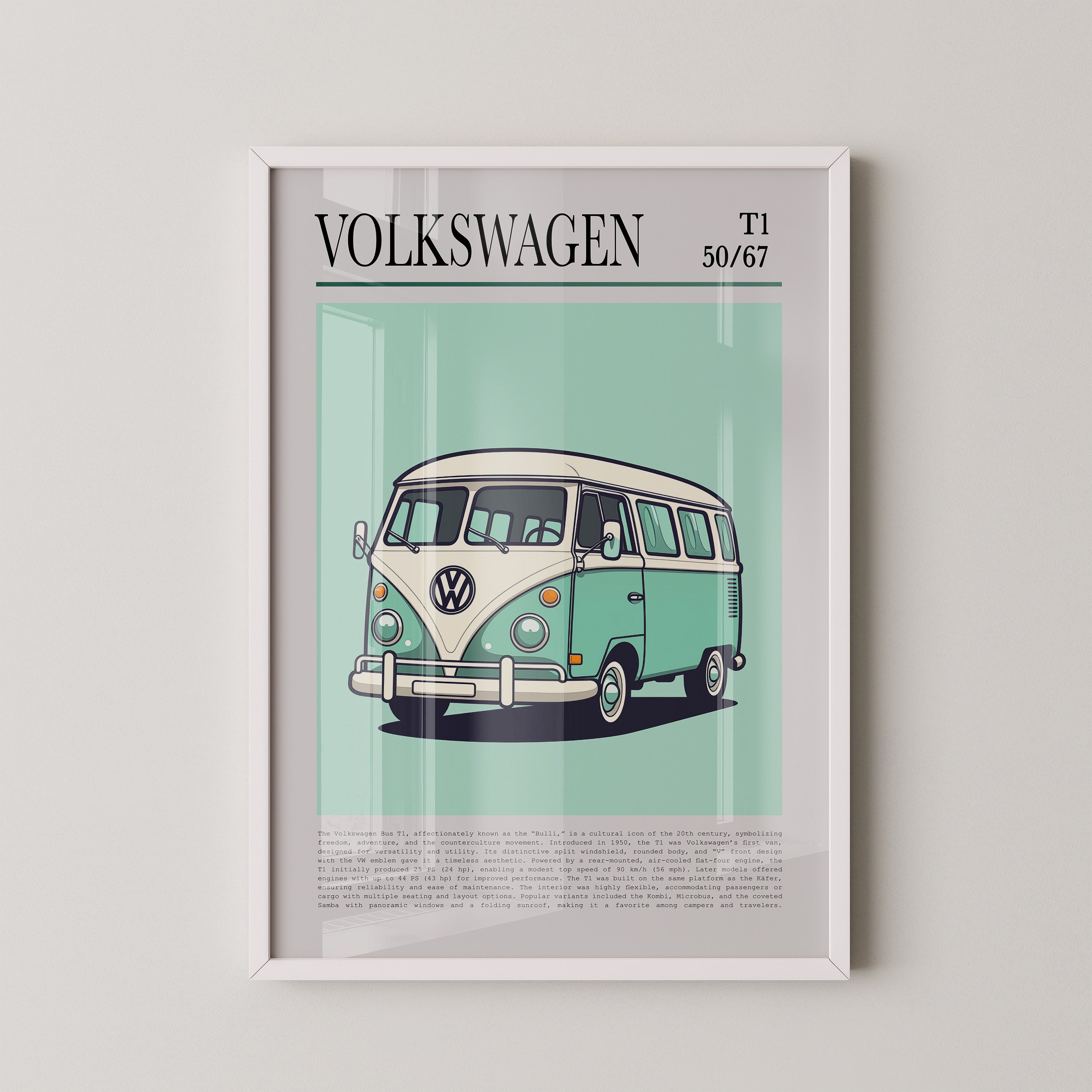 VW Bulli Illustration Retro