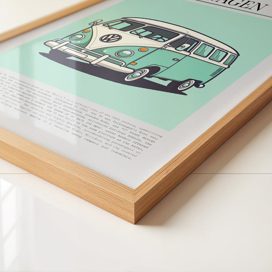 VW Bulli Illustration Retro
