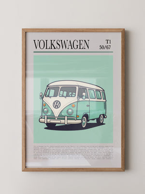 VW Bulli Illustration Retro