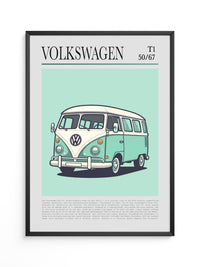 VW Bulli Illustration Retro