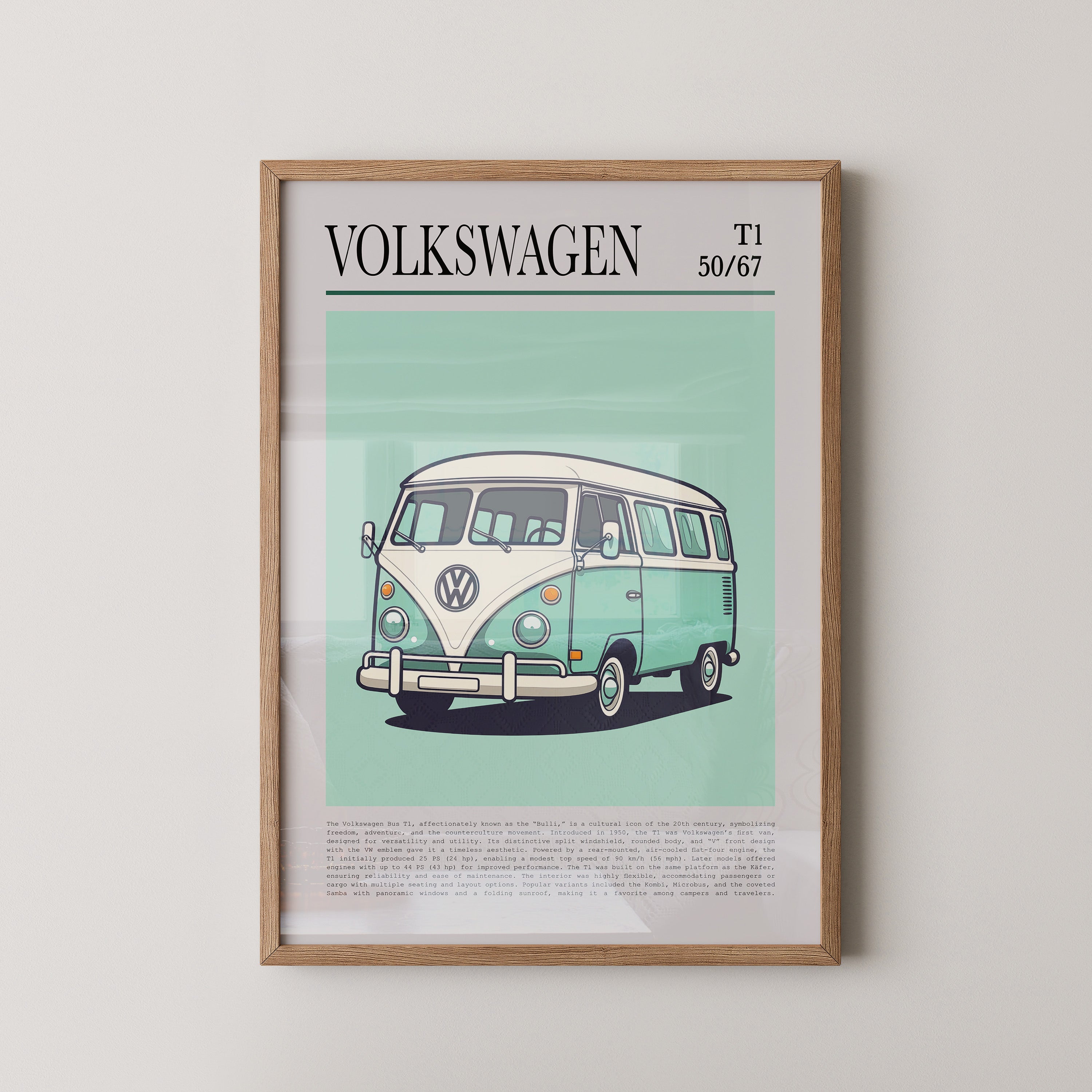 VW Bulli Illustration Retro