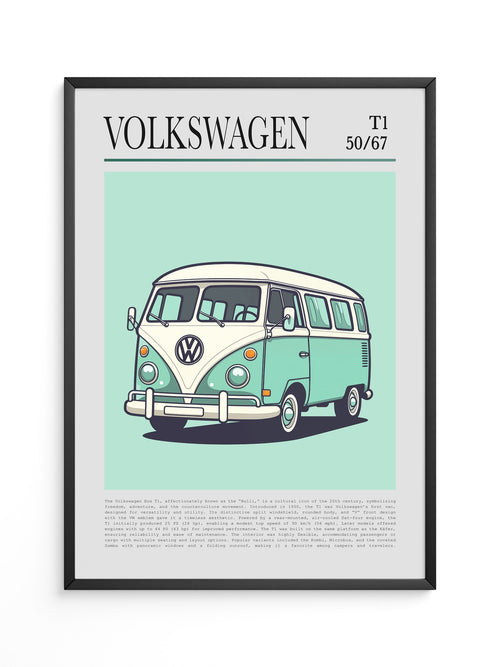 VW Bulli Illustration Retro