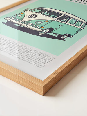VW Bulli Illustration Retro
