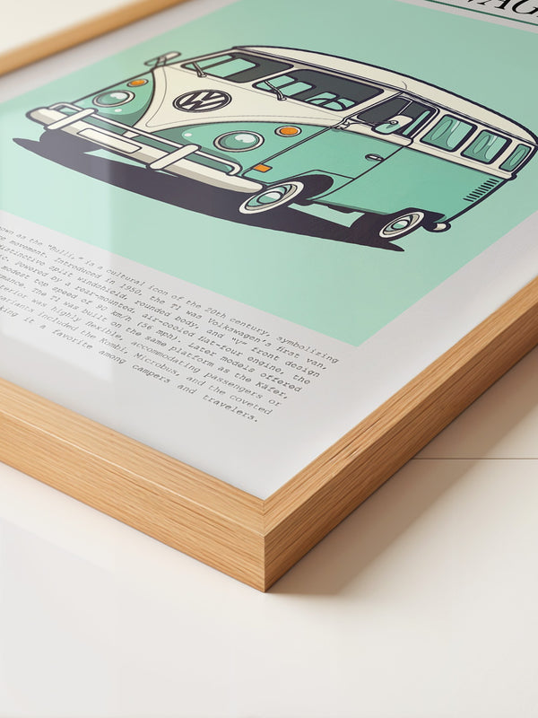 VW Bulli Illustration Retro