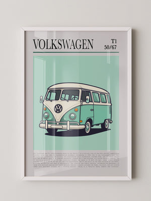 VW Bulli Illustration Retro