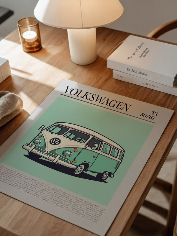 VW Bulli Illustration Retro
