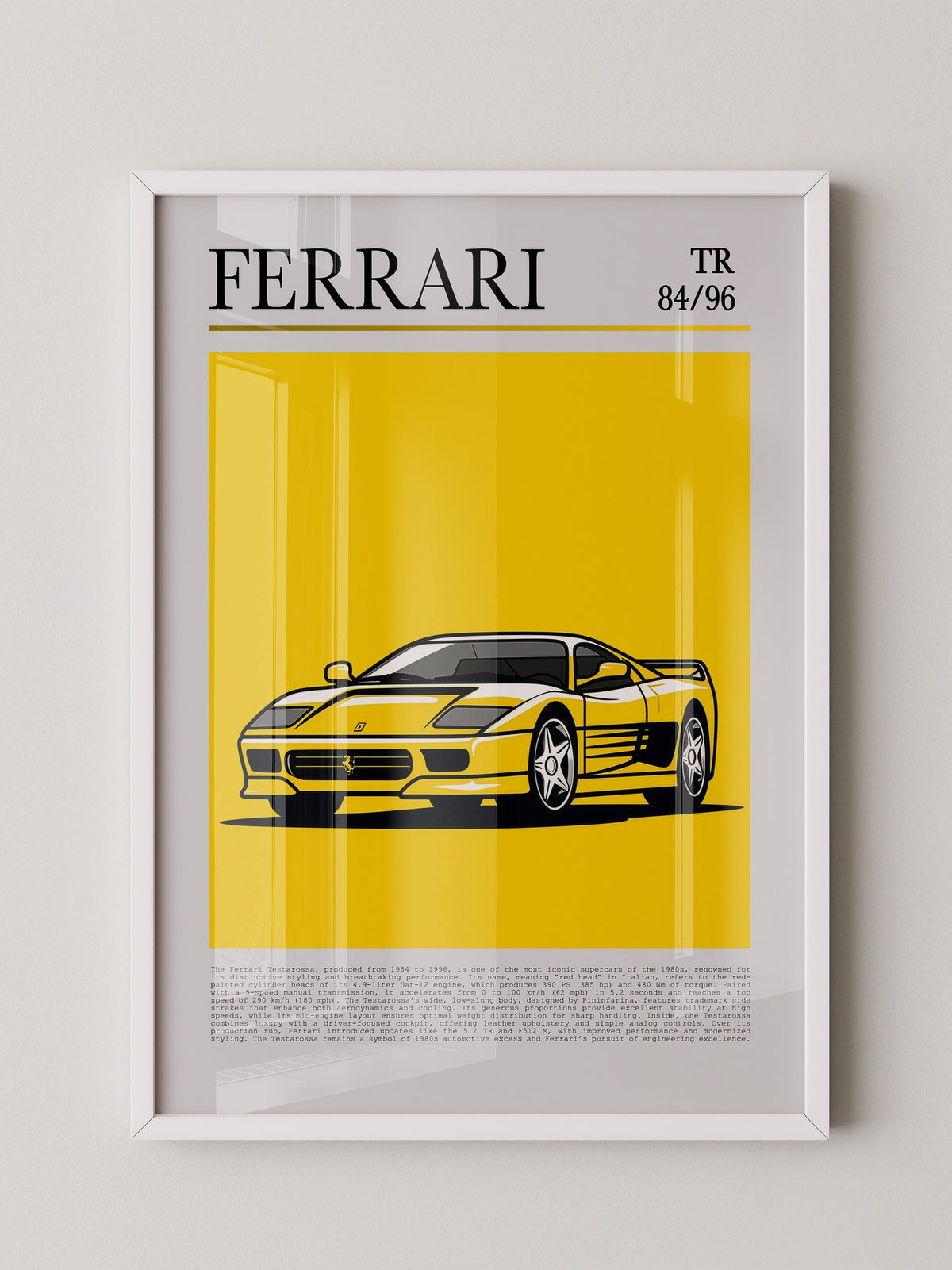 Ferrari Testarossa Gelb Retro