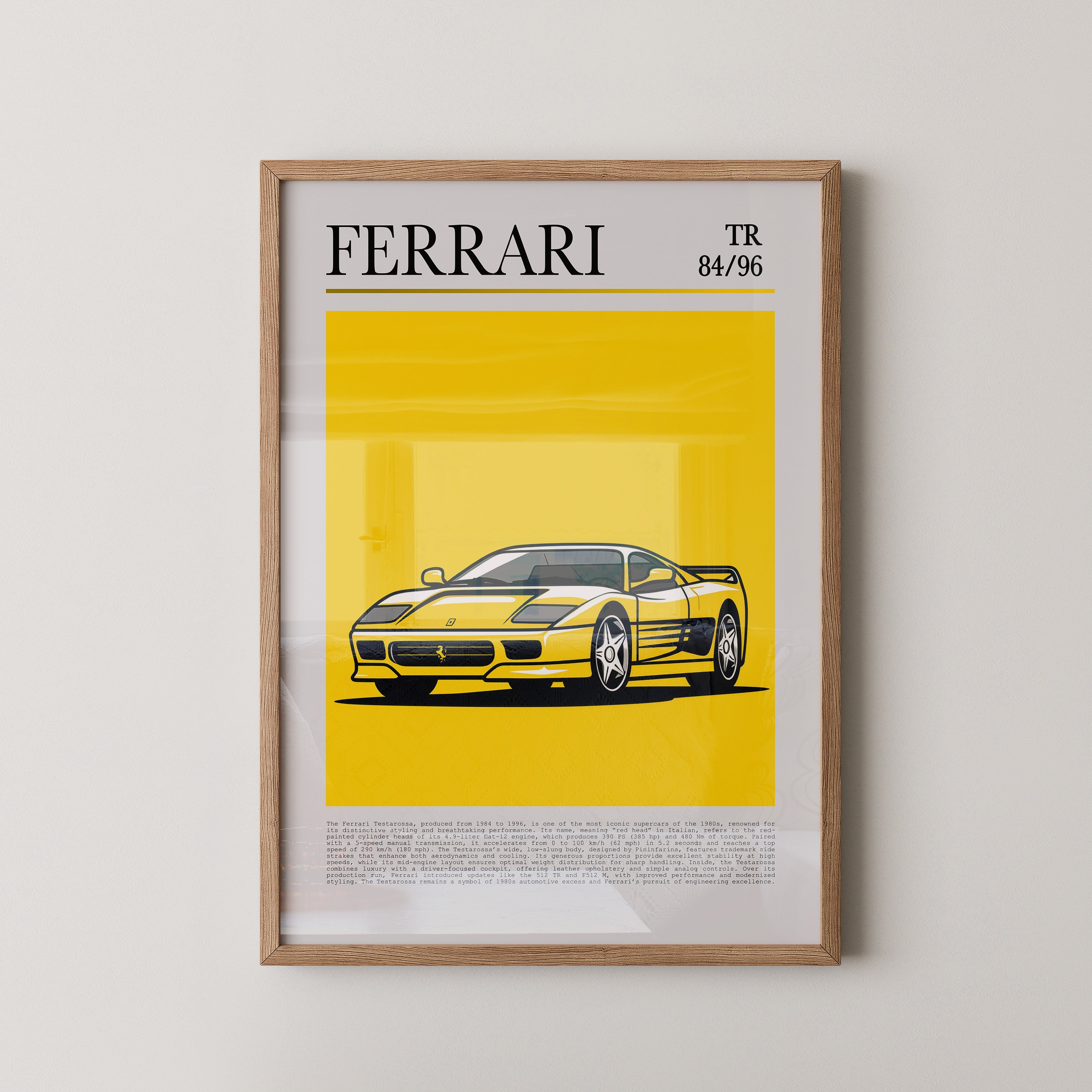 Ferrari Testarossa Gelb Retro
