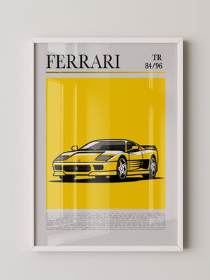 Ferrari Testarossa Gelb Retro