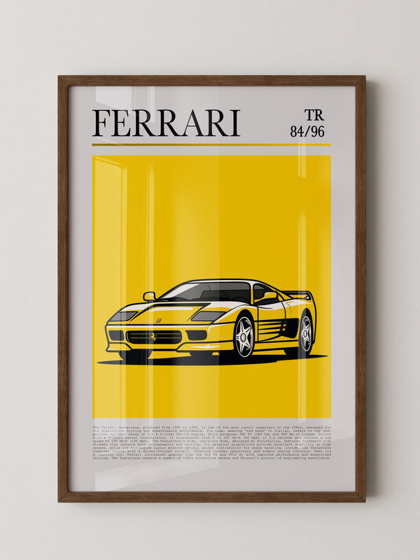 Ferrari Testarossa Gelb Retro