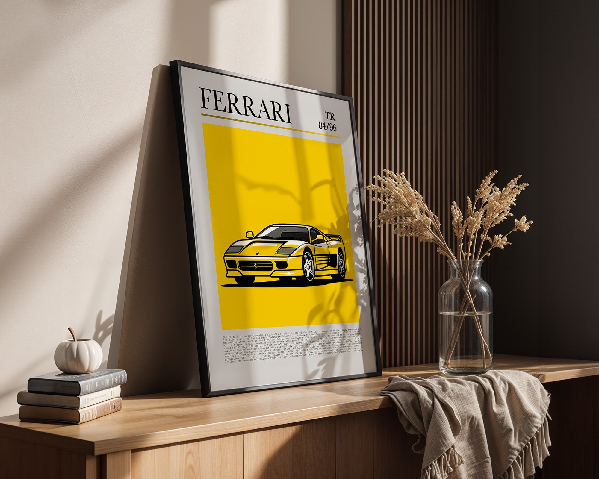 Ferrari Testarossa Gelb Retro