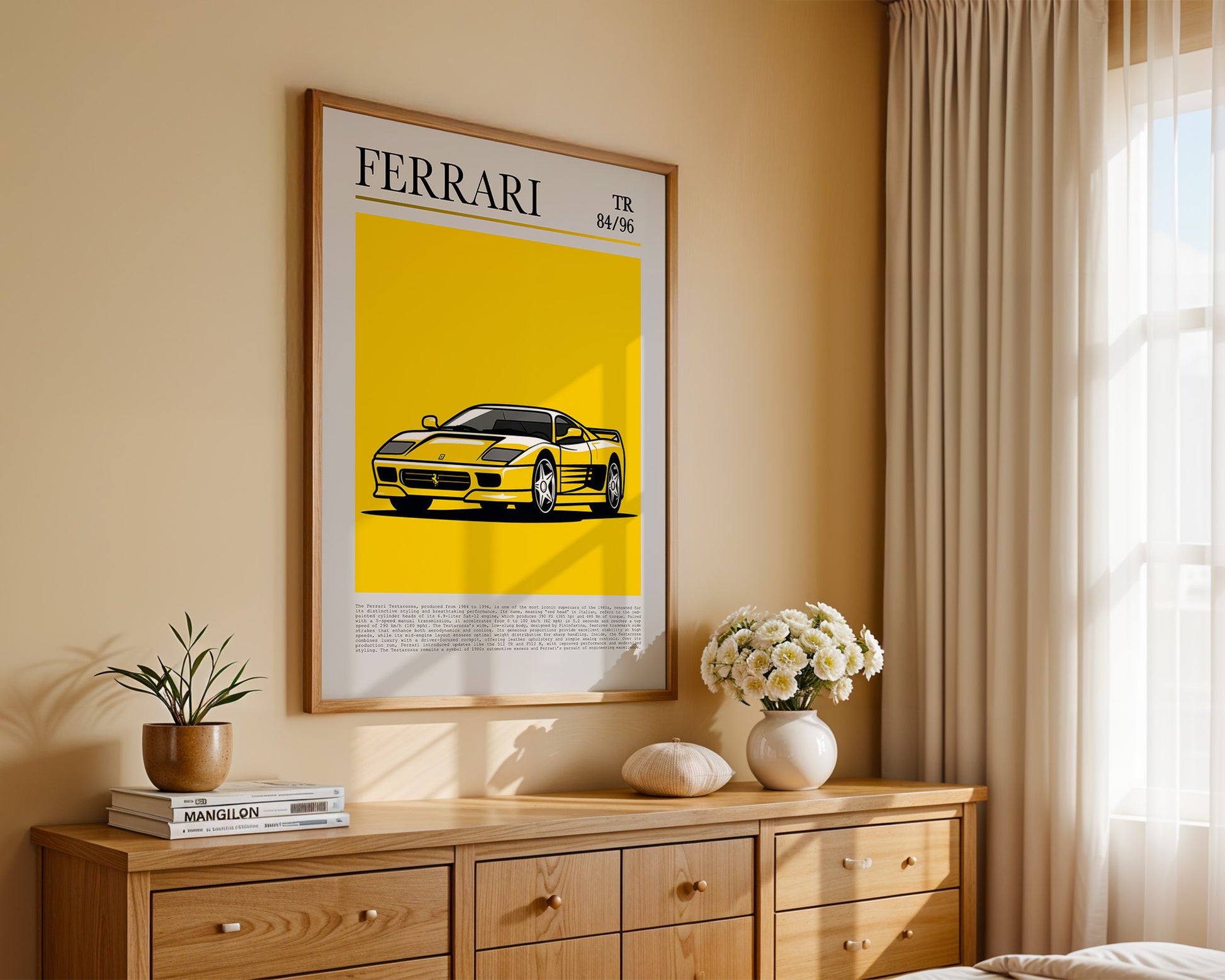 Ferrari Testarossa Gelb Retro