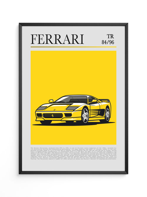 Ferrari Testarossa Gelb Retro