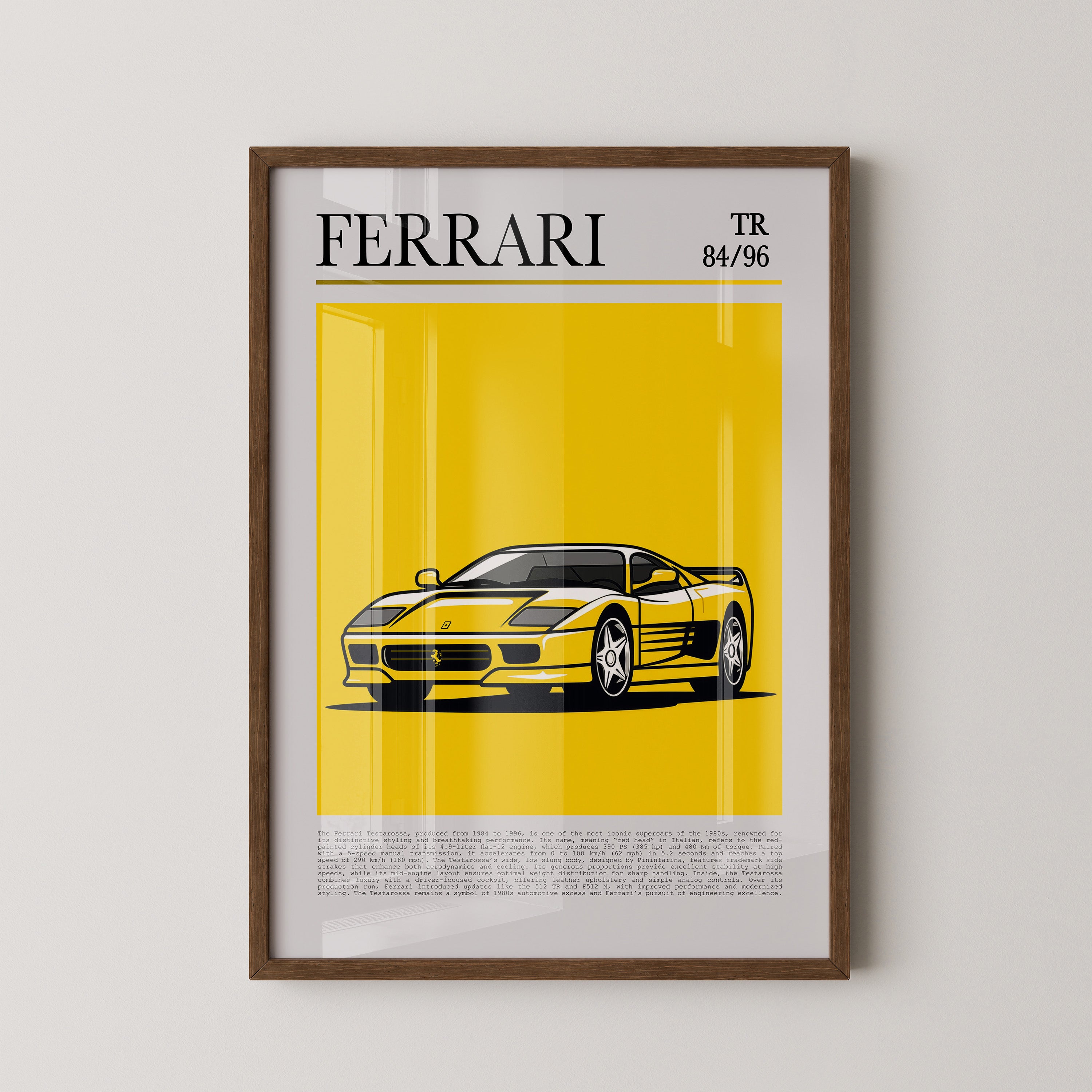 Ferrari Testarossa Gelb Retro