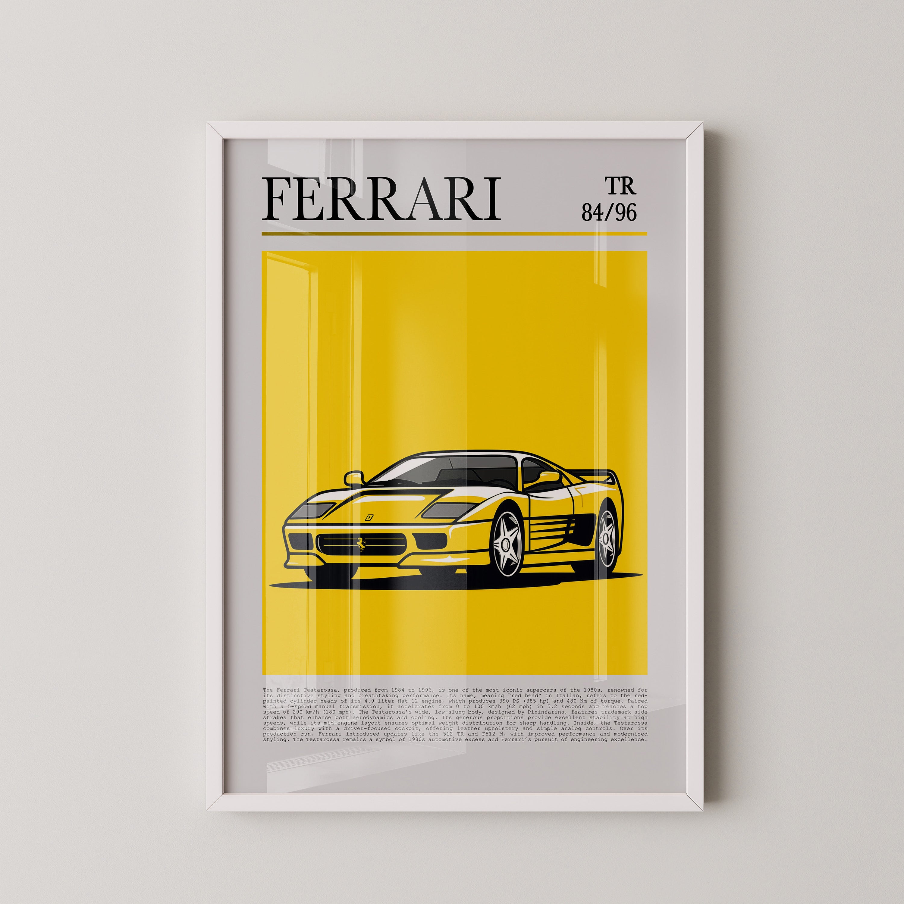 Ferrari Testarossa Gelb Retro
