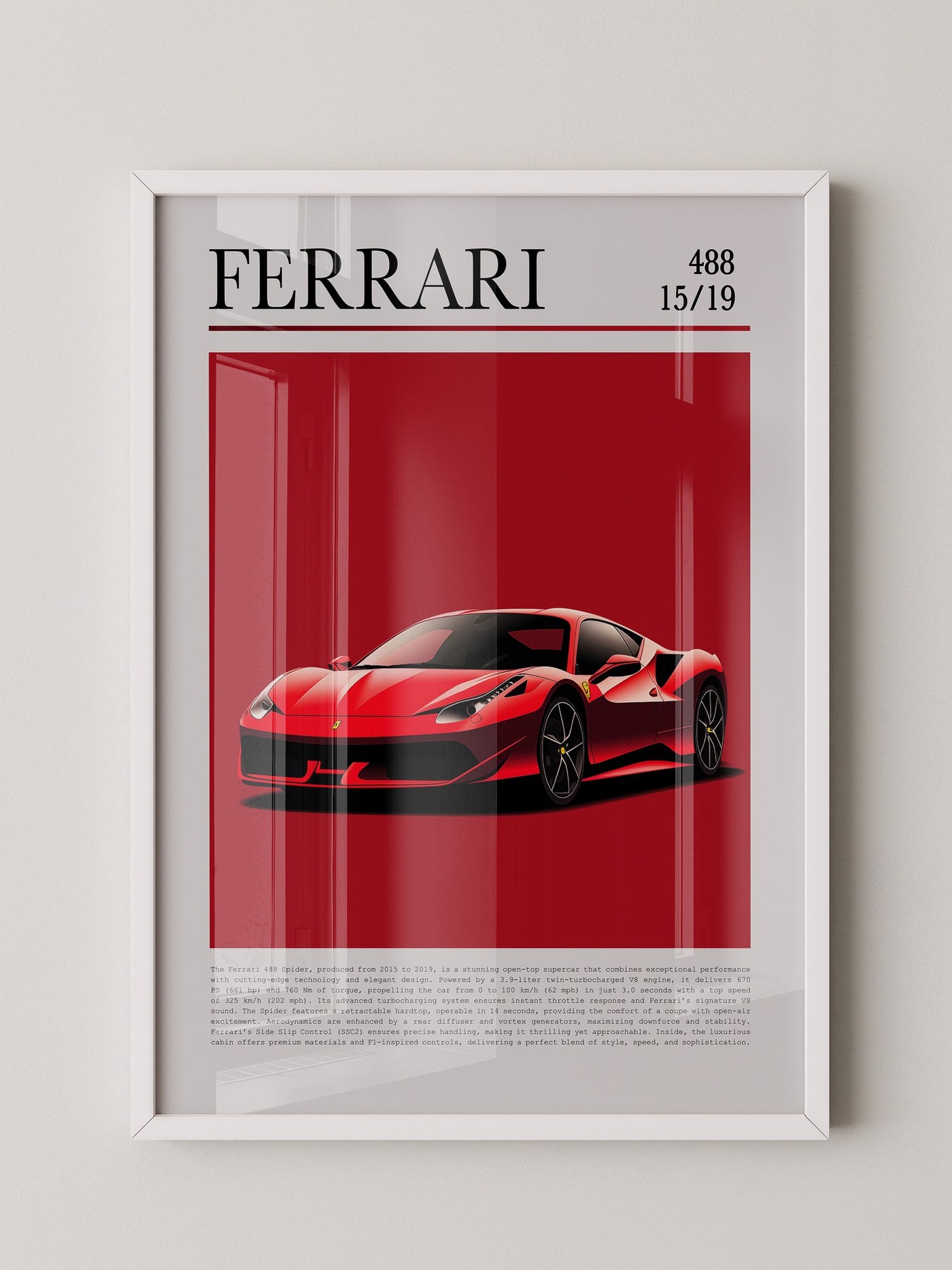 Ferrari 488 Rot Pop-Art