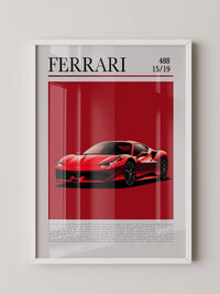 Ferrari 488 Rot Pop-Art