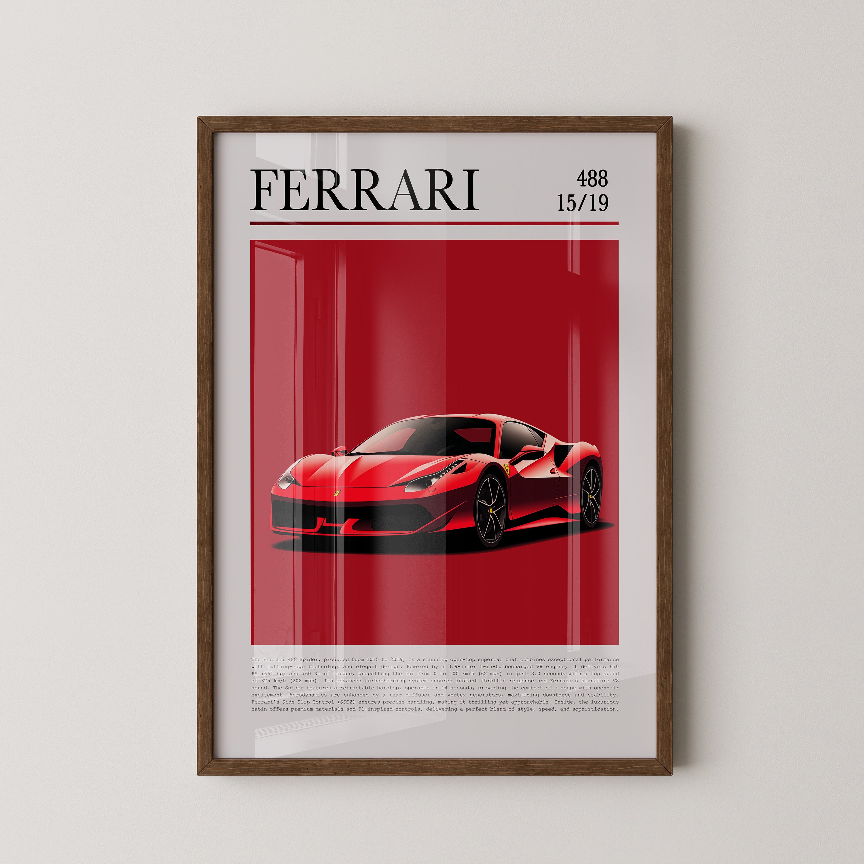 Ferrari 488 Rot Pop-Art