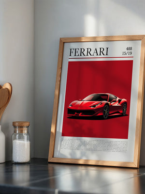 Ferrari 488 Rot Pop-Art
