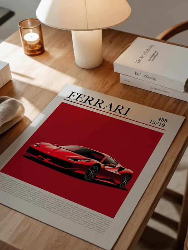 Ferrari 488 Rot Pop-Art