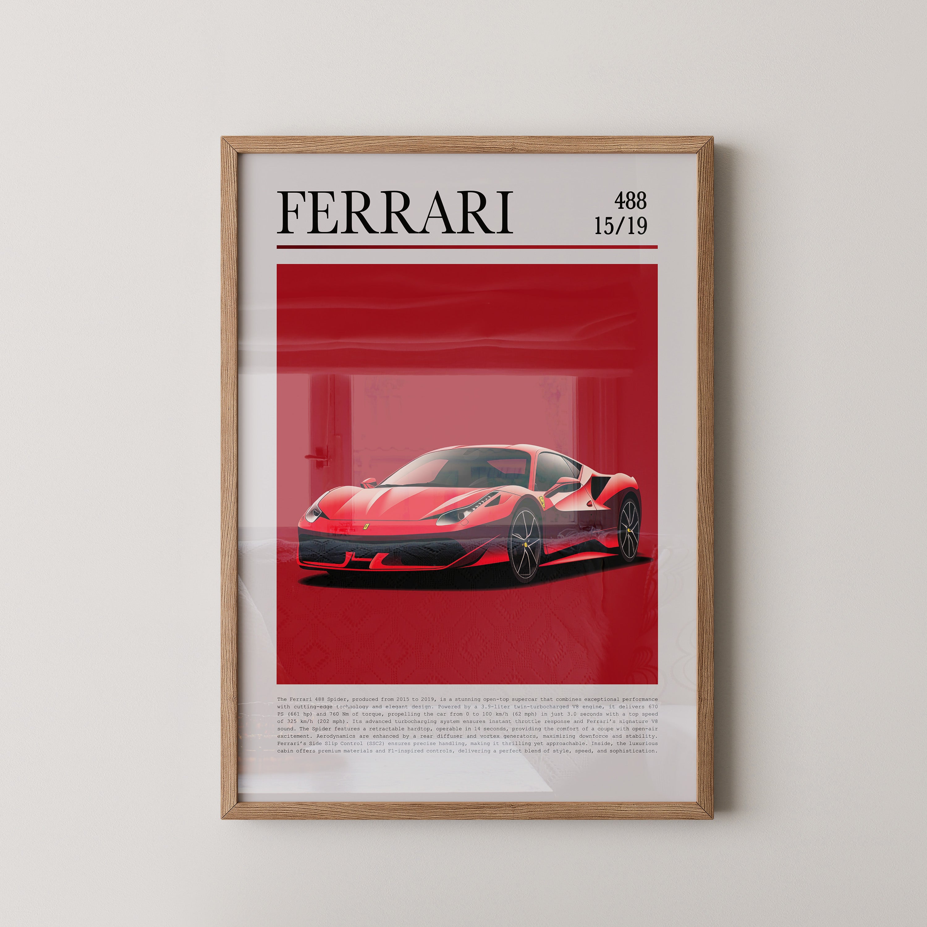 Ferrari 488 Rot Pop-Art