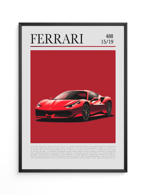 Ferrari 488 Rot Pop-Art
